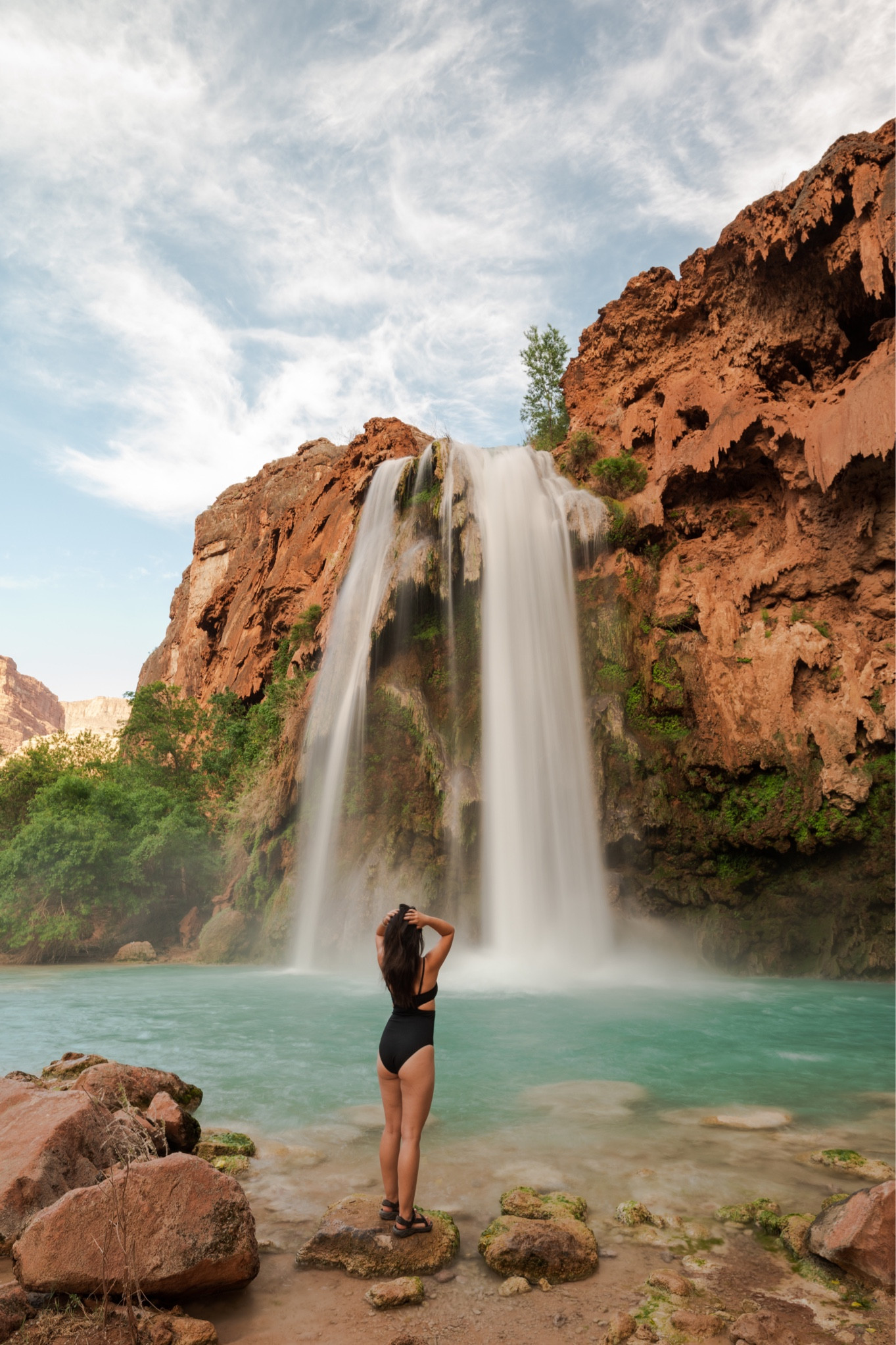 havasupai, black one-piece swimsuit, teva water shoes

#LTKunder100 #LTKswim