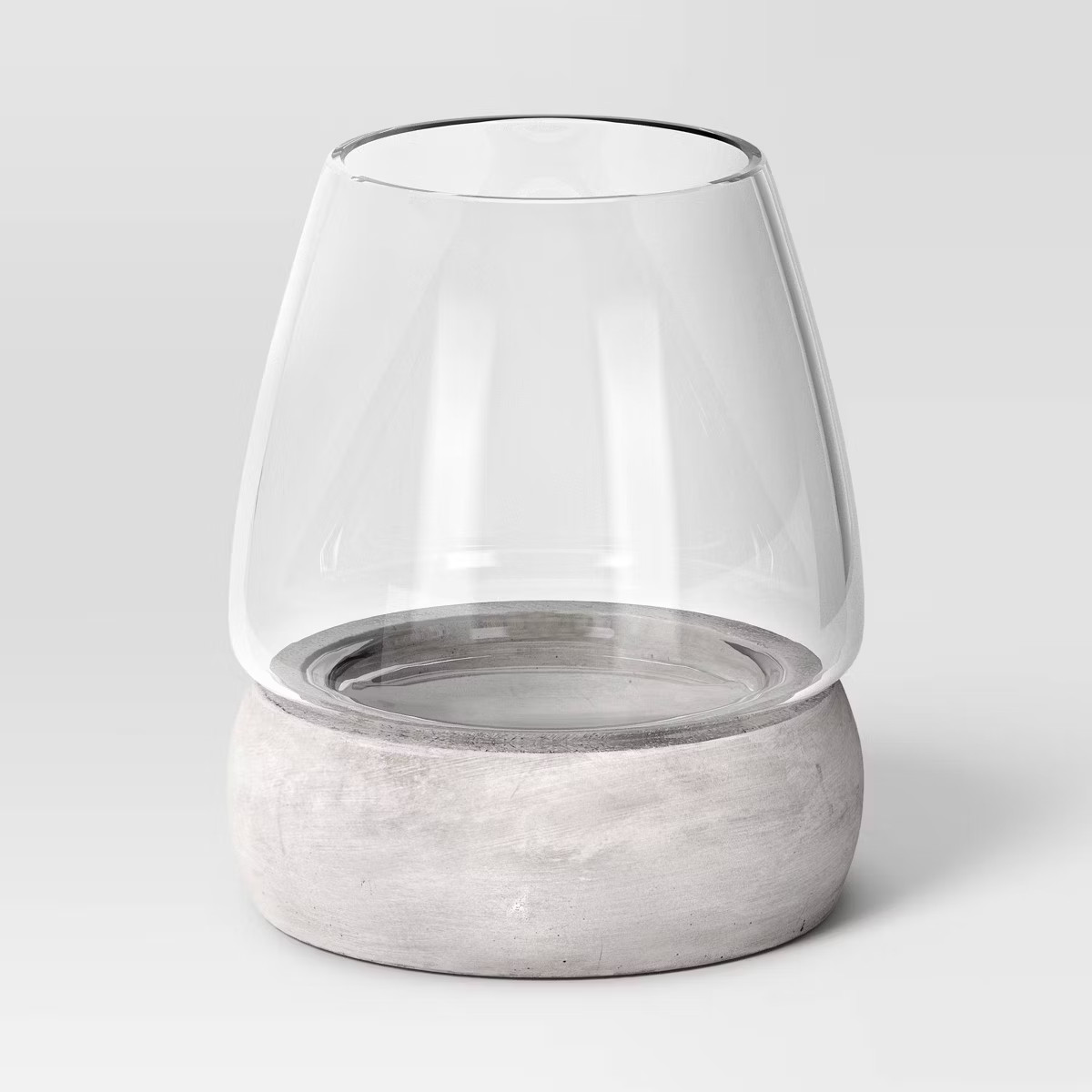 Round Glass with Cement Base Indoor Outdoor Terrarium - Threshold™ | Target