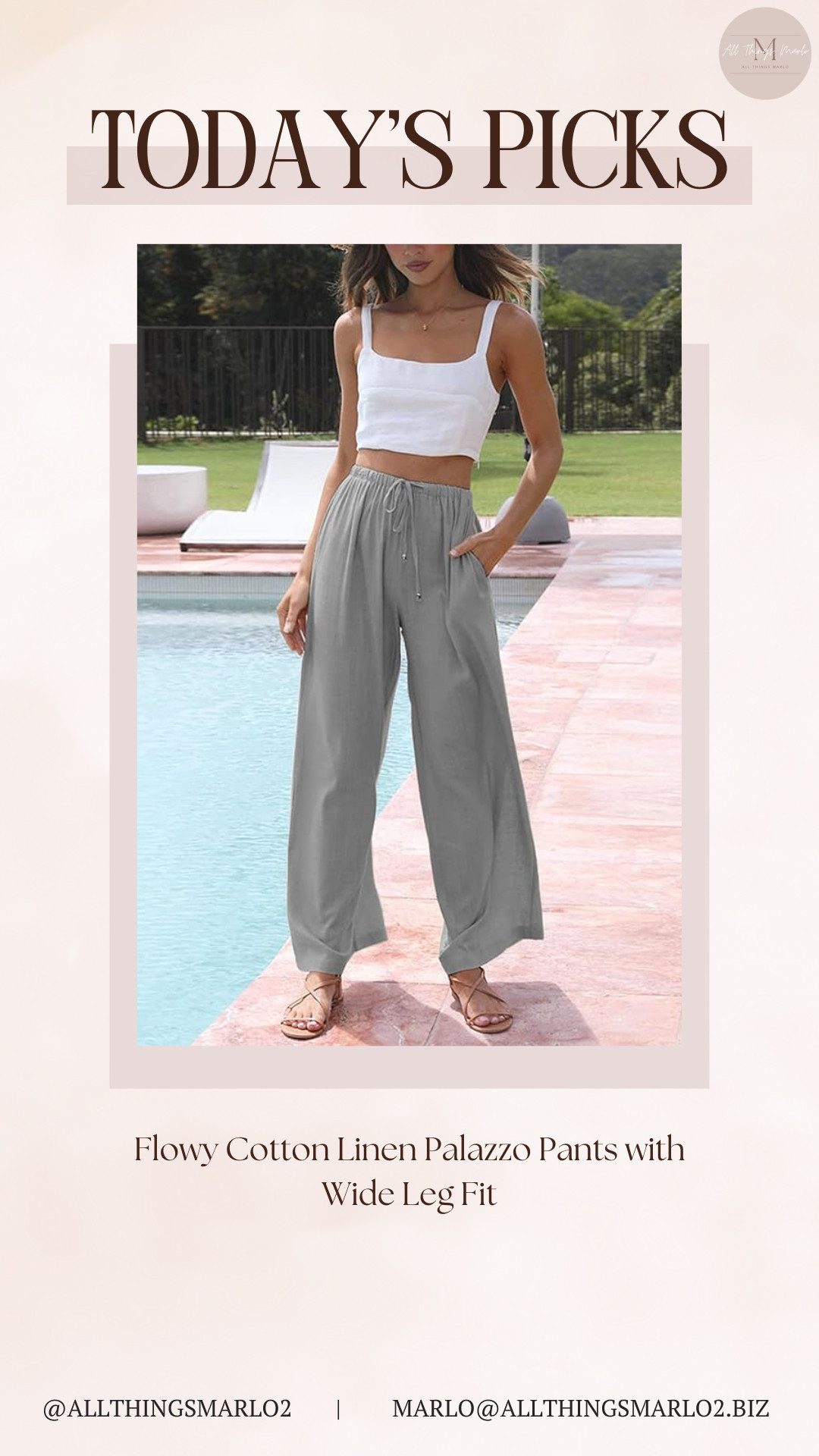 Flowy Cotton Linen Palazzo Pants with Wide Leg Fit 

 #LTKootd #LTKSeasonal #LTKTravel