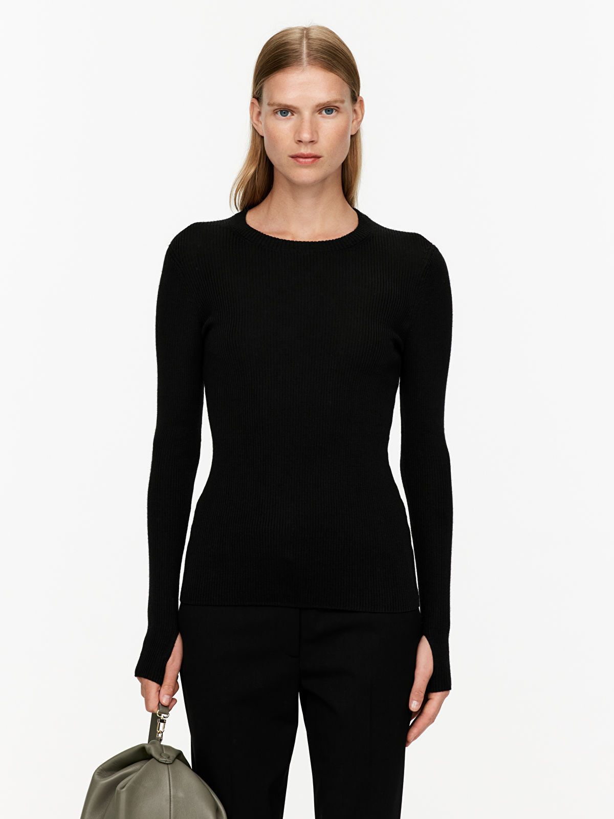 Rib-Knit Merino Top | ARKET (US&UK)