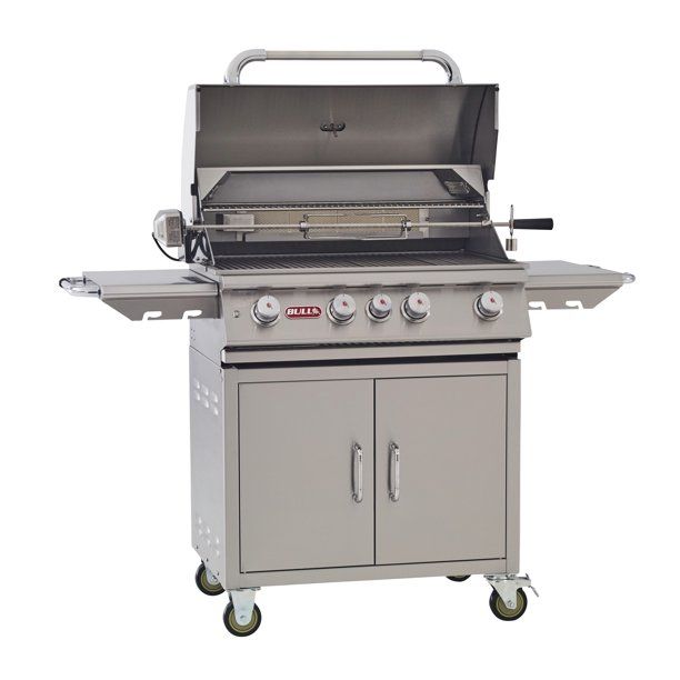 Bull Outdoor Products Angus 4-Burner Propane Gas Grill with Cabinet | Walmart (US)