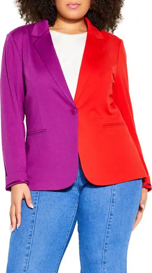 City Chic Gianna Colorblock Blazer | Nordstrom | Nordstrom