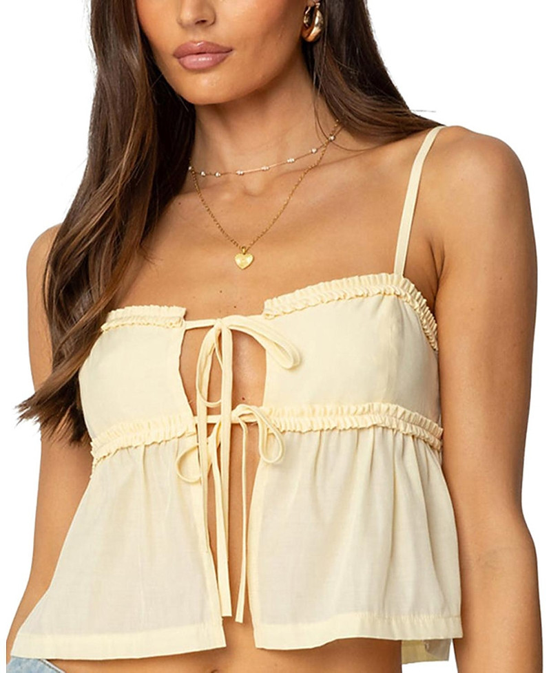 Edikted Loula Tie Front Tank Top | Bloomingdale's (US)
