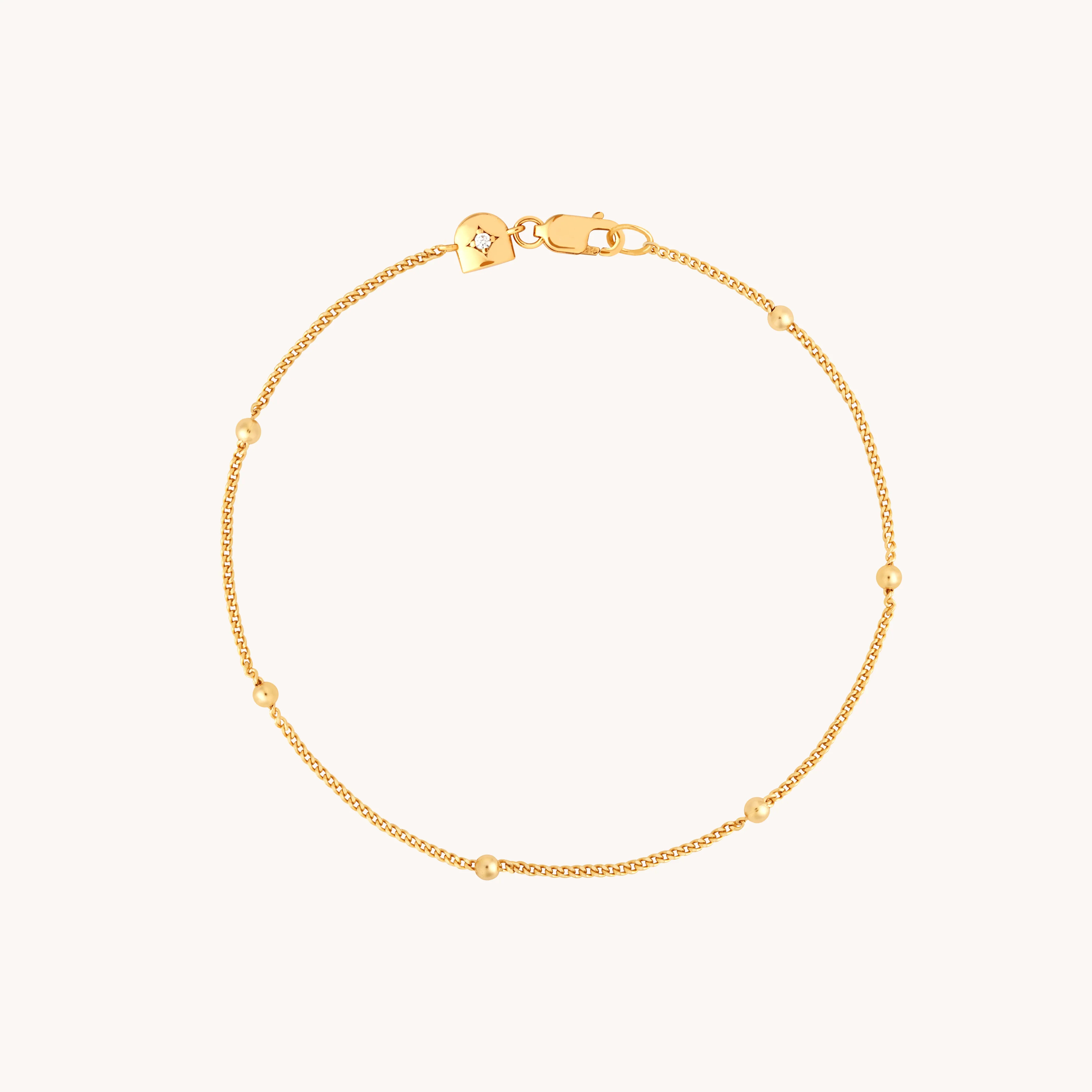 Essential Beaded Chain Bracelet in Gold | Astrid & Miyu UK