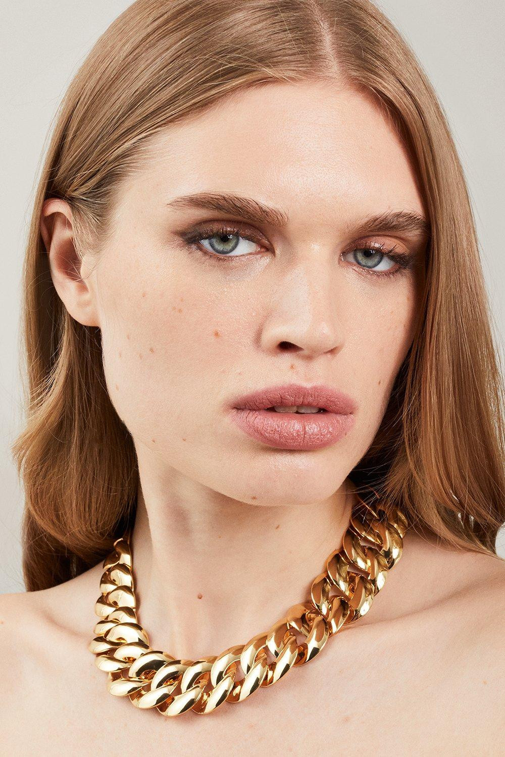 Chunky Chain Statement Necklace | Karen Millen UK + IE + DE + NL