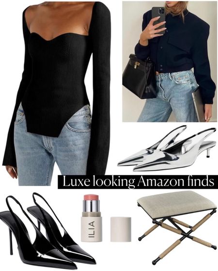 Blank heels 
Heels 
Knit top
Stool
Amazon finds
Amason Fashion 
#LTKfindsunder100 #LTKfindsunder50 #LTKshoecrush