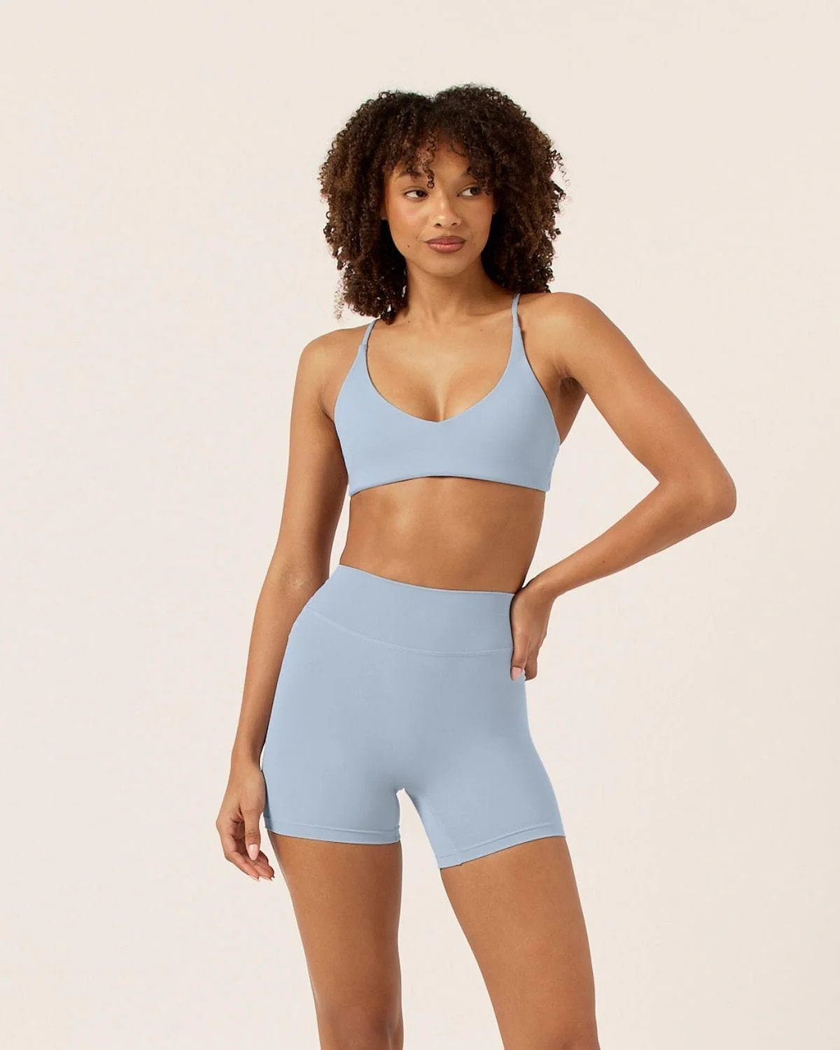 Form Hailey Crop | Dusty Blue | Crop Shop Boutique US