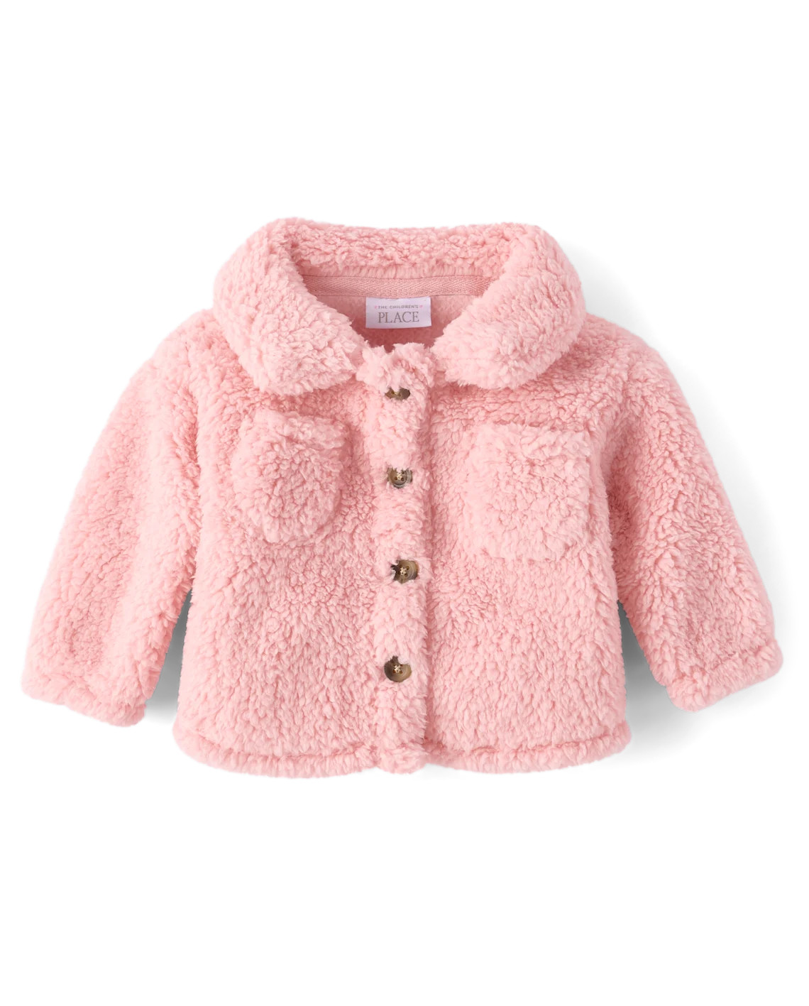 Baby Girls Sherpa Jacket - pink | The Children's Place