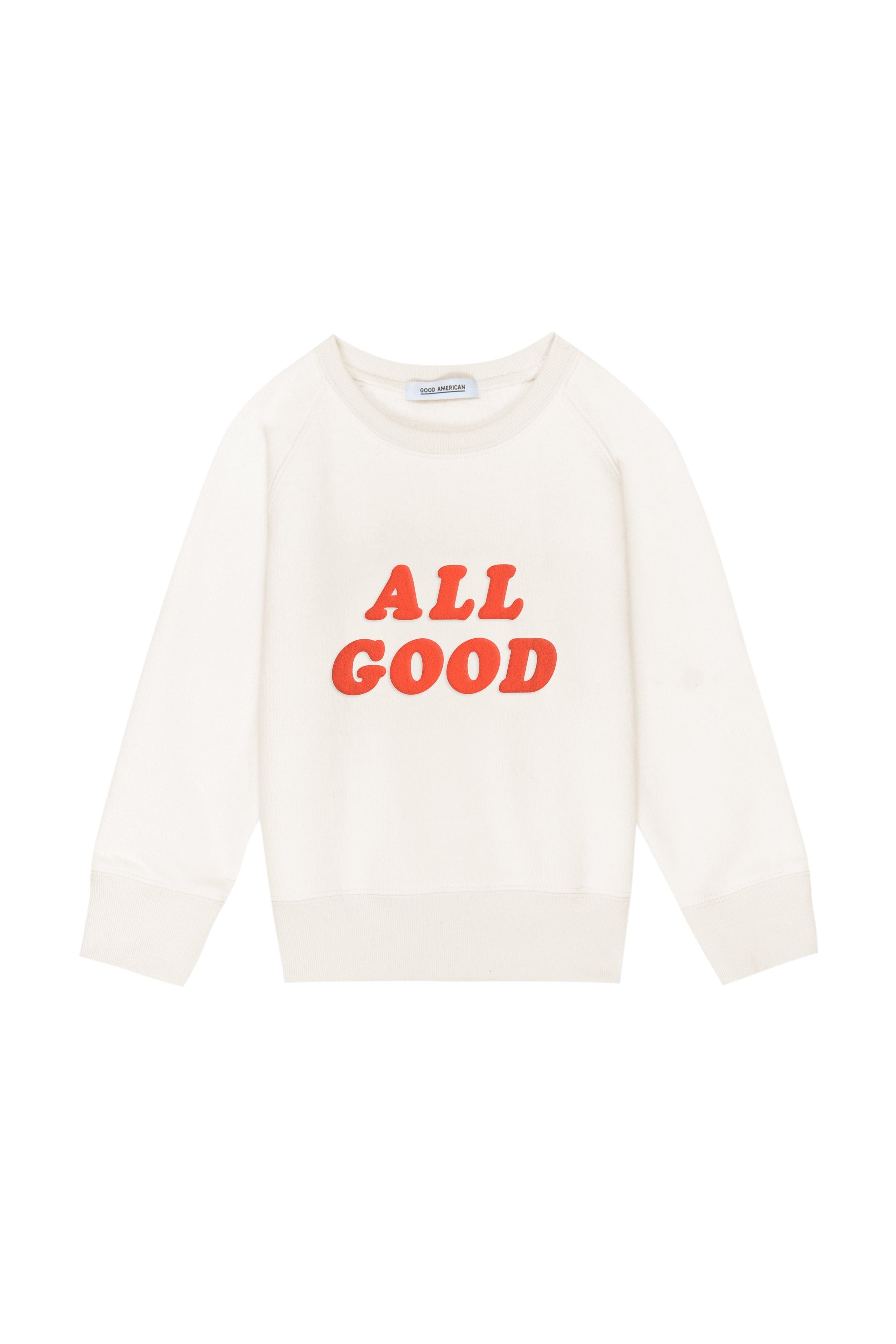 ALL GOOD KIDS SWEATSHIRT | IVORY001 | Good American