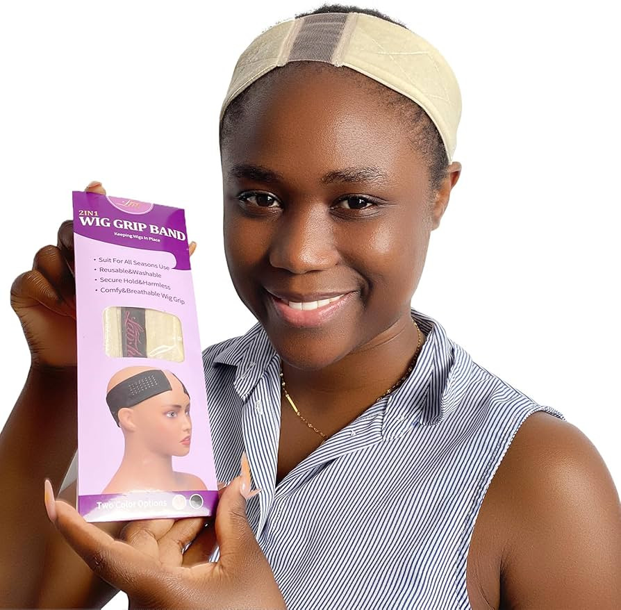 LAB HAIRS Wig Grip Band for Lace Front Wigs, Non Slip Velvet Headband for Glueless Wig, Keep Wig ... | Amazon (US)