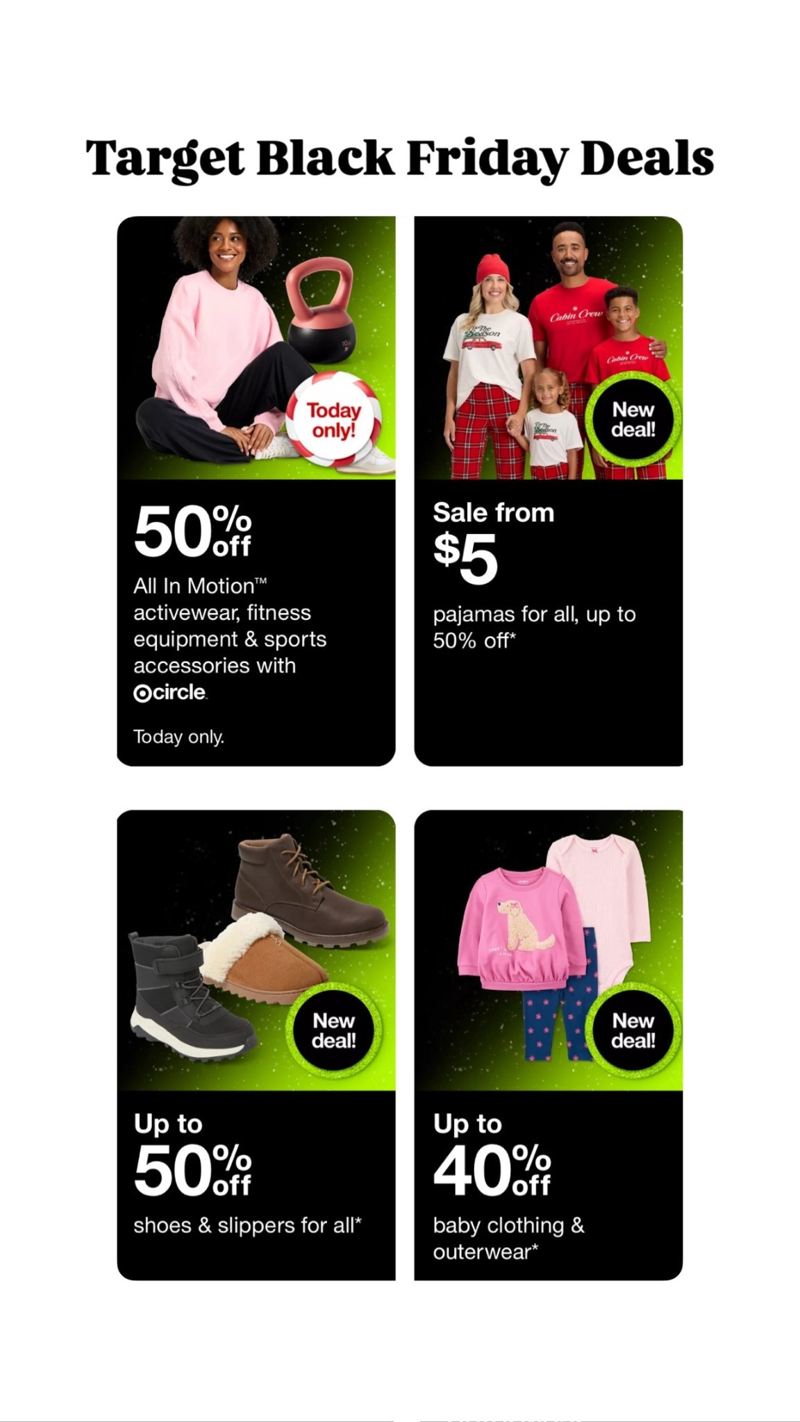 Target Black Friday Deals


#LTKCyberWeek #LTKFindsUnder50 #LTKHoliday