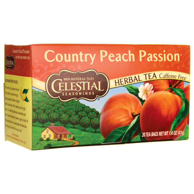 Celestial Seasonings Country Peach Passion Herbal Tea Bags, 20 Count - Walmart.com | Walmart (US)