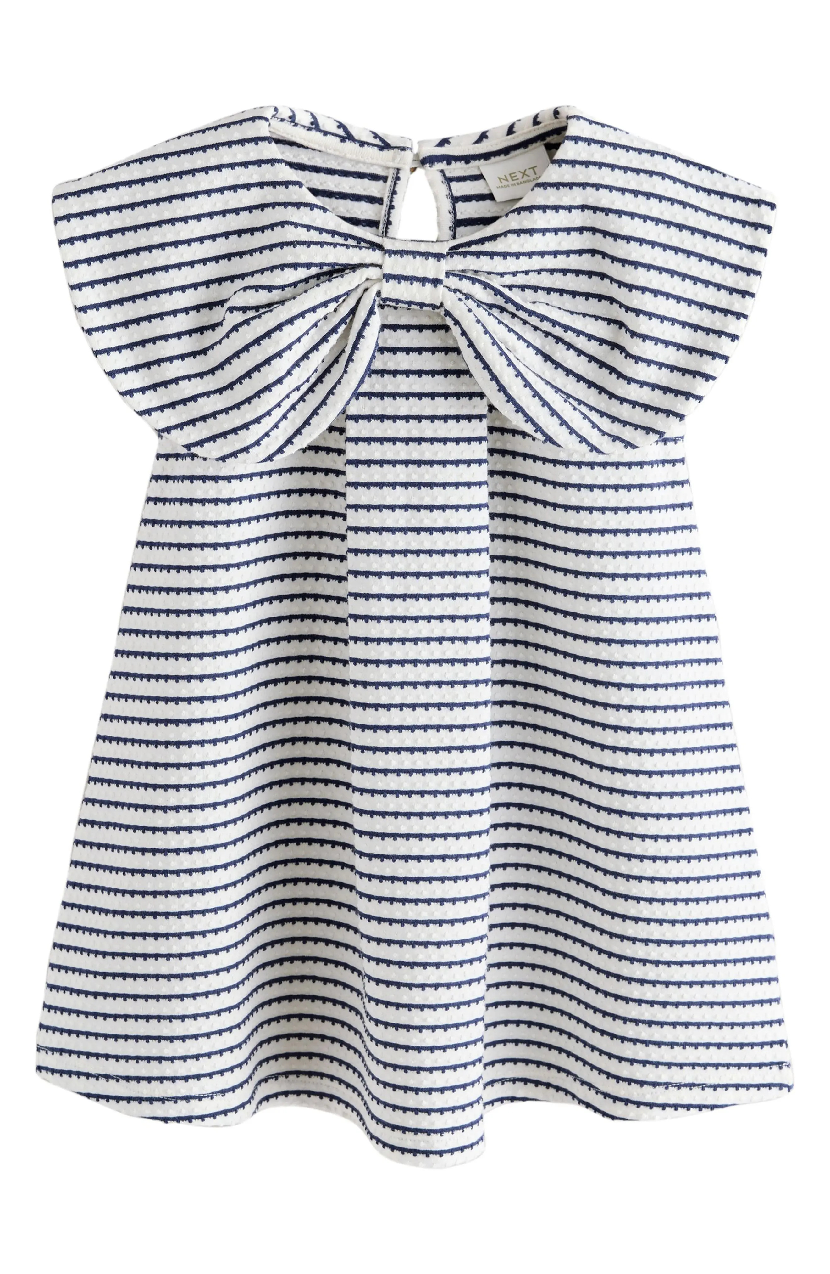 NEXT Kids' Stripe Frill Collar Dress in Multi at Nordstrom, Size 12-18M | Nordstrom