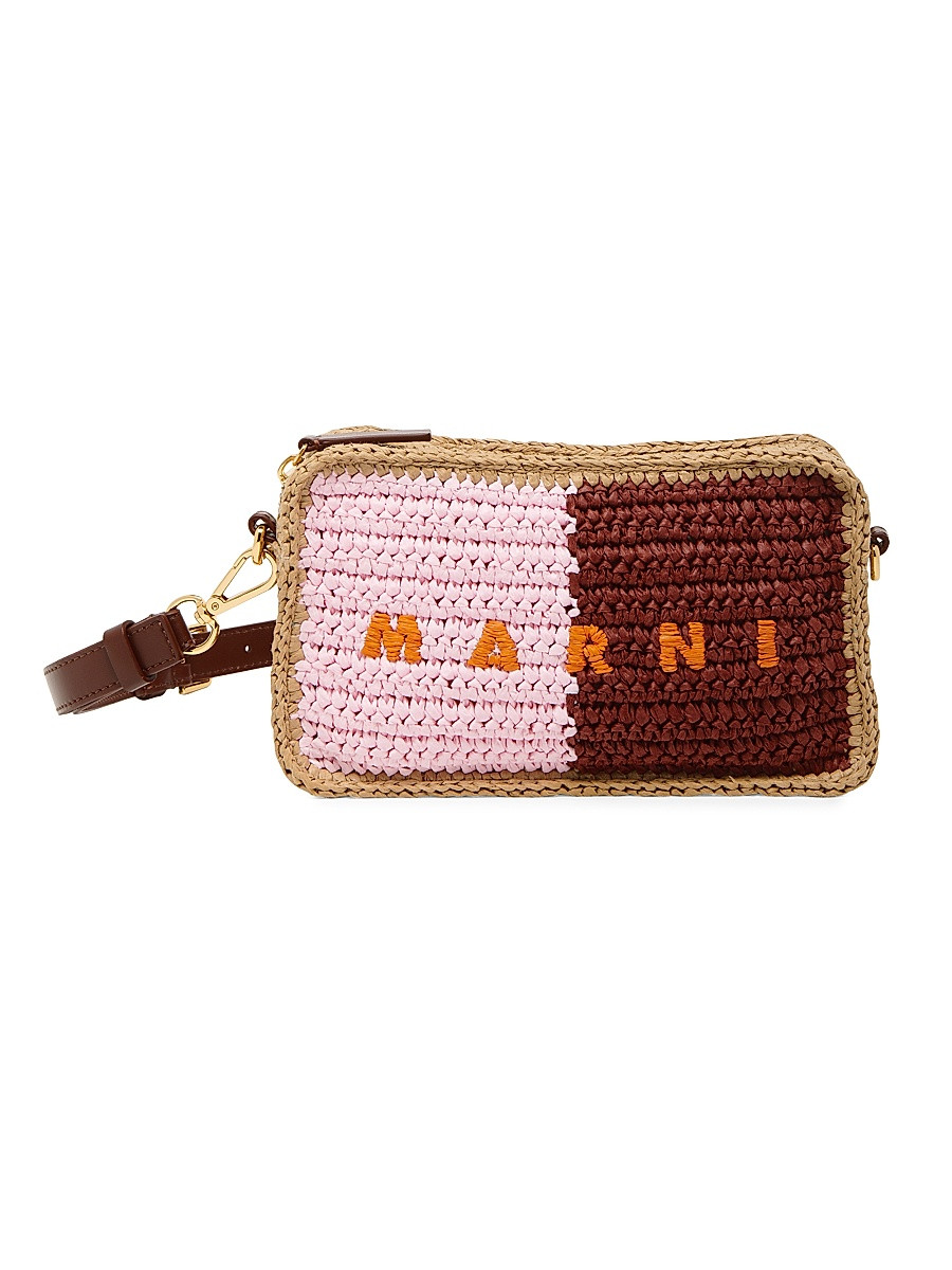 Men's Logo Woven Camera Bag - Pompei Wild Cherry Carrot Rose | Saks Fifth Avenue