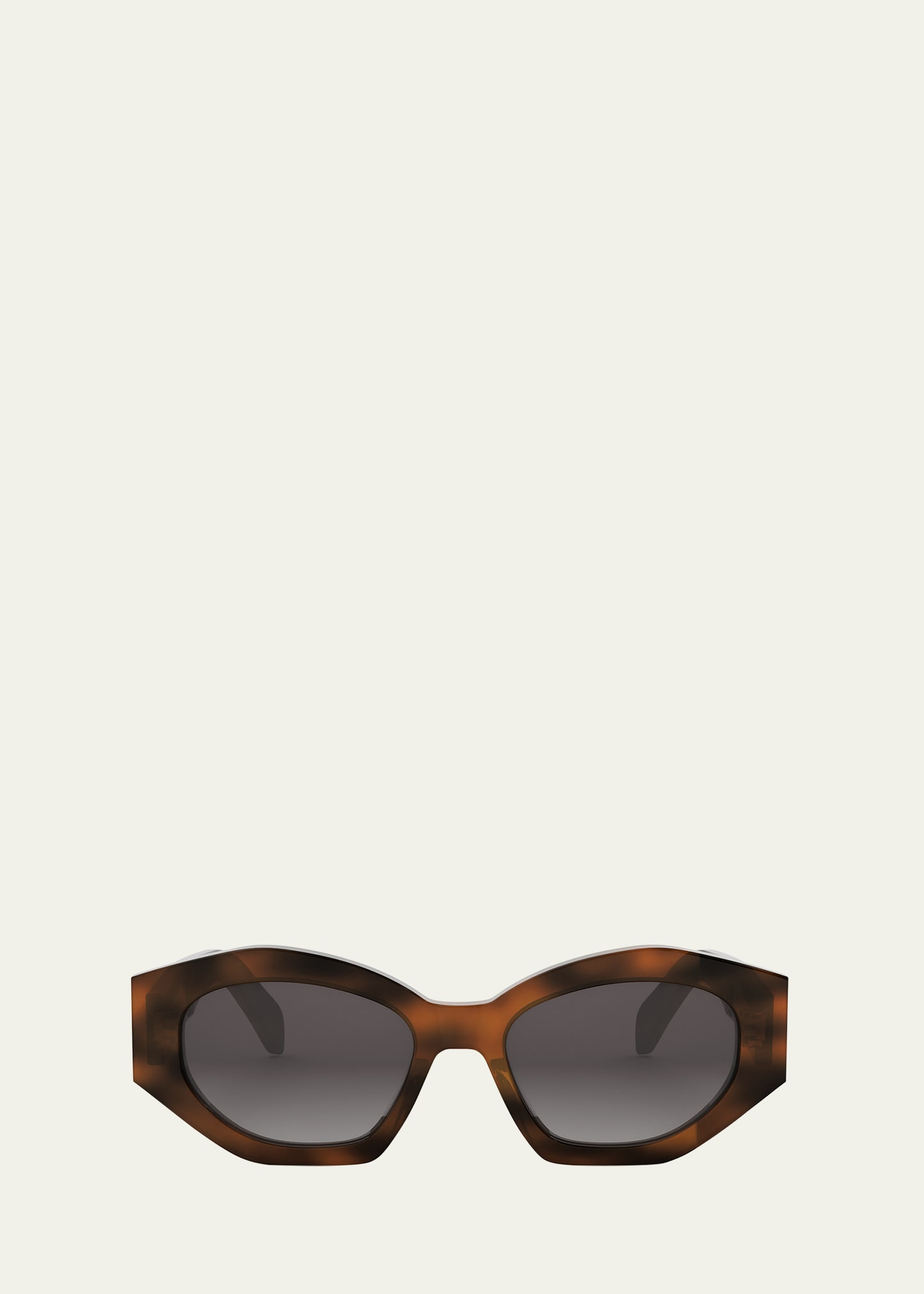 Celine Triomphe Acetate Oval Sunglasses | Bergdorf Goodman