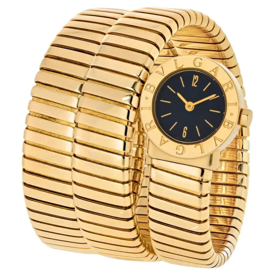 Bvlgari 18K Yellow Gold Serpenti Vintage BB19 1 T Watch | 1stDibs
