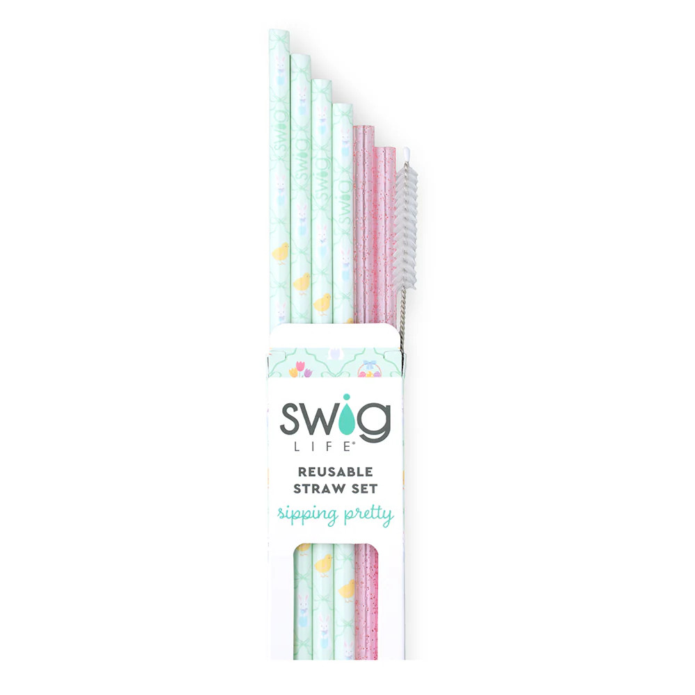Hoppy Easter Reusable Straw Set | Swig Life