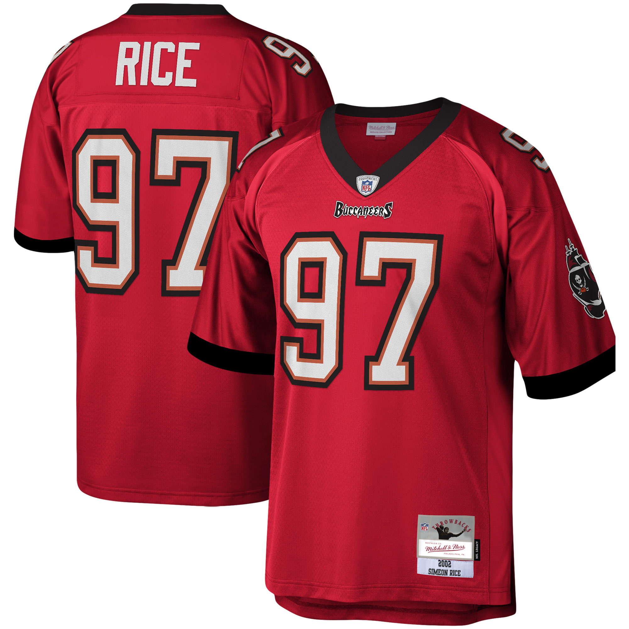 Men's Mitchell & Ness Simeon Rice Red Tampa Bay Buccaneers Legacy Replica Jersey | Fanatics