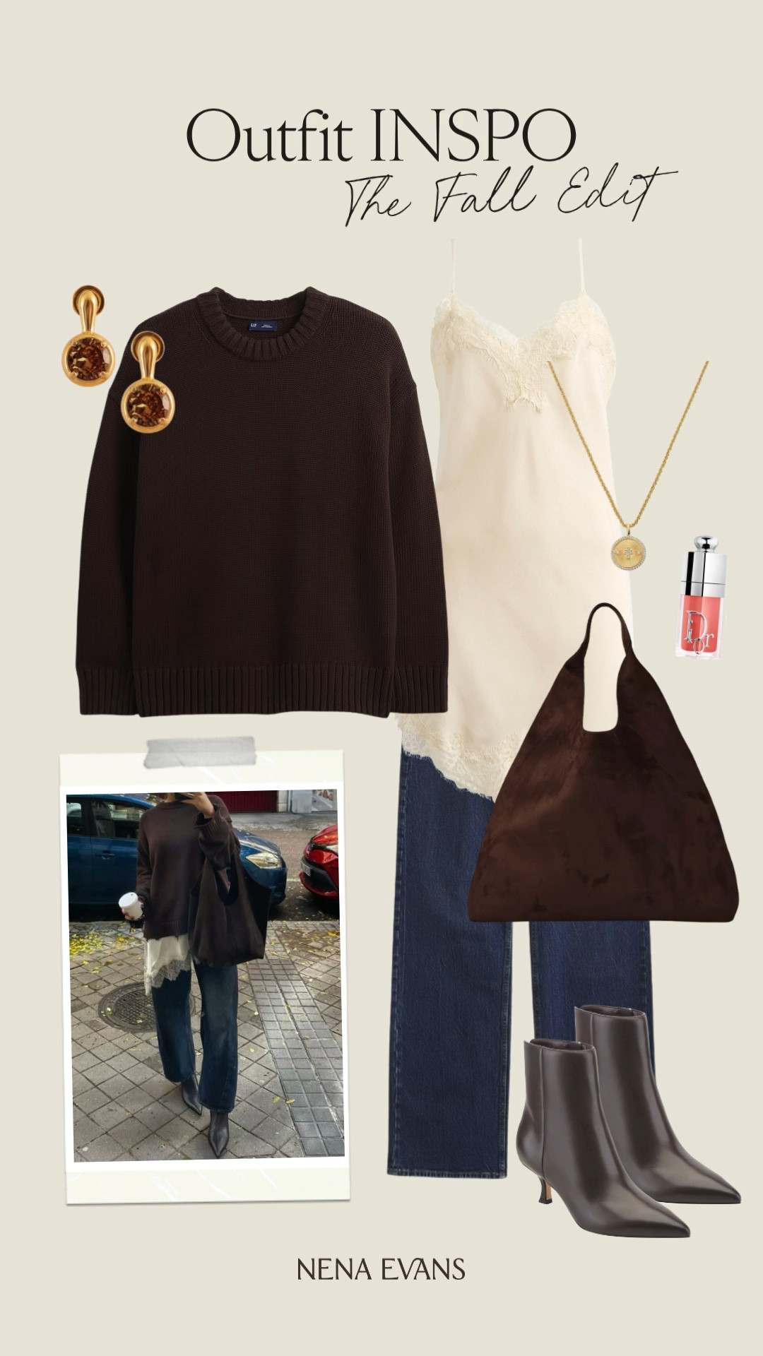 What to wear: The Fall Edit 🤎🍂

fall outfit inspo, fall outfits women, fall fashion, jeans, denim, asymmetrical top, chocolate brown sweater, lace satin top

#LTKSeasonal