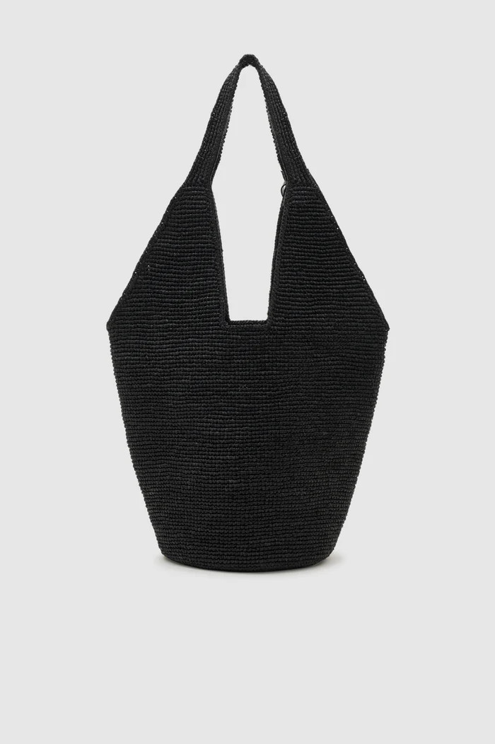 Leah Logo Hobo Raffia - Natural | Anine Bing