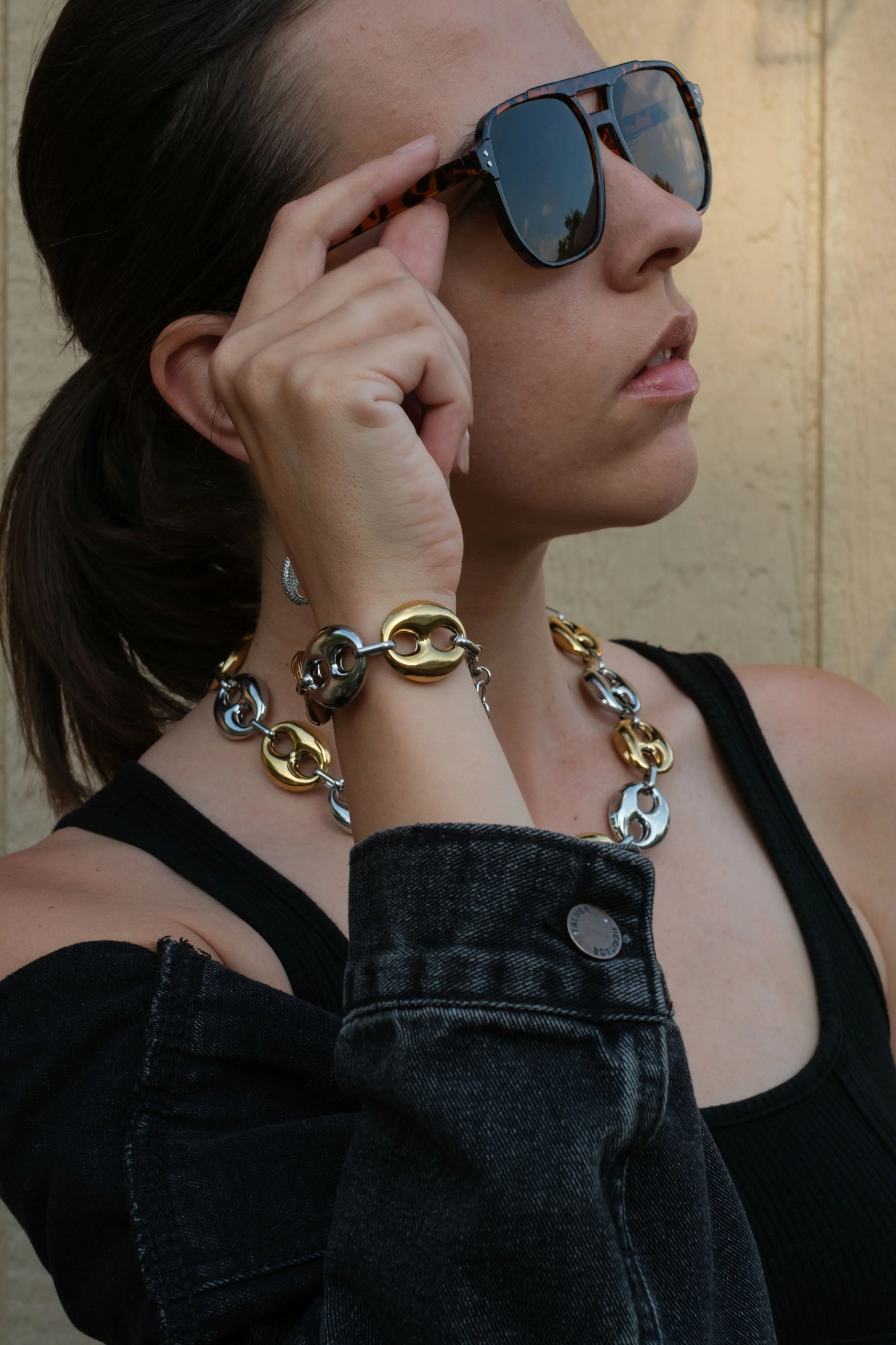 Shaken Not Stirred 316L Stainless Steel Bracelet + Necklace Duo | KC Chic Designs