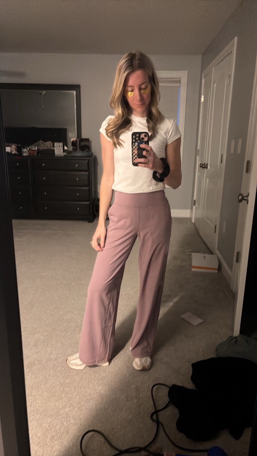 These pants are perfection! Soft, comfy, and stretchy! They are a lululemon dupe and are worth it!
I’m wearing s! Baby T is from lululemon. Runs a little small but I believe that’s the style. Wearing small!

#LTKTravel #LTKmomlife #LTKActive