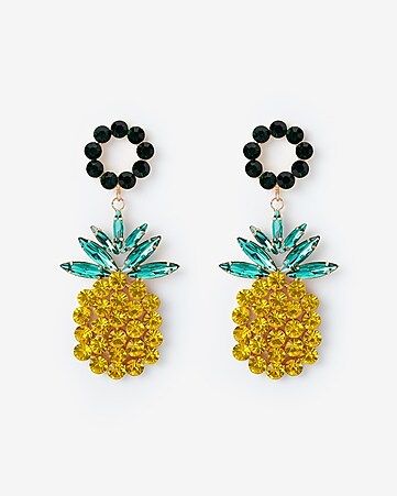 pineapple drop earrings | Express