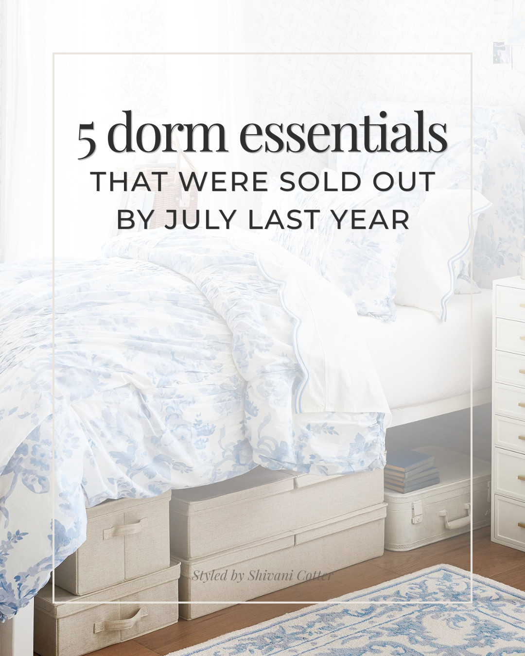 DORM ESSENTIALS ALREADY SELLING OUT
These are the dorm essentials I made sure to buy my daughter this year because of how fast they disappeared last year. Sadly, they are already starting to sell out, and won't be back before move-in season.
If you are planning on living in the dorms, now is the time to grab these best sellers before the most wanted colors and styles are gone. From the fan everyone buys to the desk hutch, nightstand, under bed storage, and mattress topper, these are the pieces worth buying early.

Save this for dorm shopping, follow for more dorm must haves.
#dormessentials #dormroomfinds #dormshopping #collegeessentials #dormdecor #dormmusthaves #collegebound #moveinday #dorminspo #ltkcollege #amazonfinds

#LTKHome #LTKHome