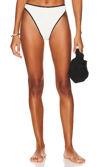 Nora Bitsy High Waisted Bottom in Cream & Black | Revolve Clothing (Global)