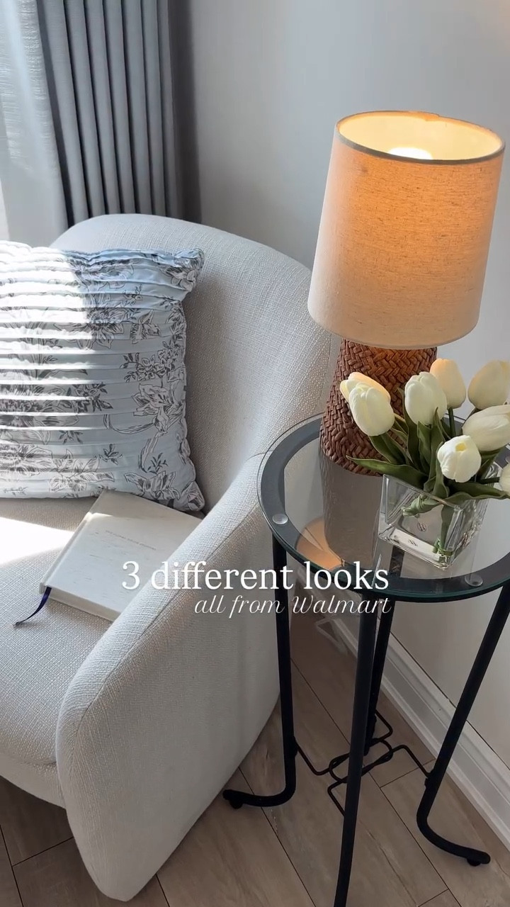 #gifted — sharing some of my latest @walmart home decor finds!

I wanted to fill this corner of my room to make it a cozy little reading nook. 

This space needed an accent table. I went with this metal & glass table because I wanted something with some character, something delicate and unique. This table checks all the boxes. 

Next, I wanted to add lamp to this space. I got a modern curved floor lamp and a small, accent lamp with a wicker look. The only problem is now I can’t decide which one I like better! 

Comment below which styling is your favourite ✨


#homedecorating #affordablehomedecor #walmartfinds #homeaccount #homedecor

#LTKcasa #LTKstyletip #LTKcanada