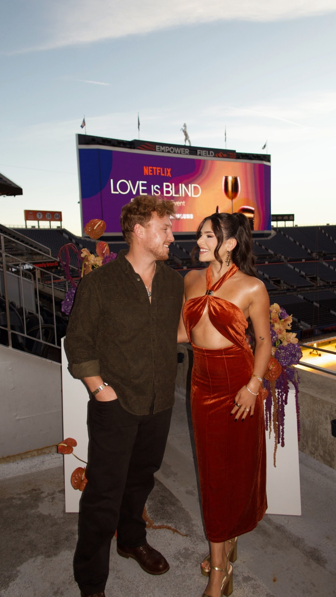 Our fit from the Love is Blind Reunion Watch Party Event! this fit is perfect for a little cocktail friendsgiving moment 🧡 Dress is from Anthropologie + Johnnys outfits is from Levi’s + Gap! 🖤 

#LTKSeasonal #LTKHoliday #LTKTravel