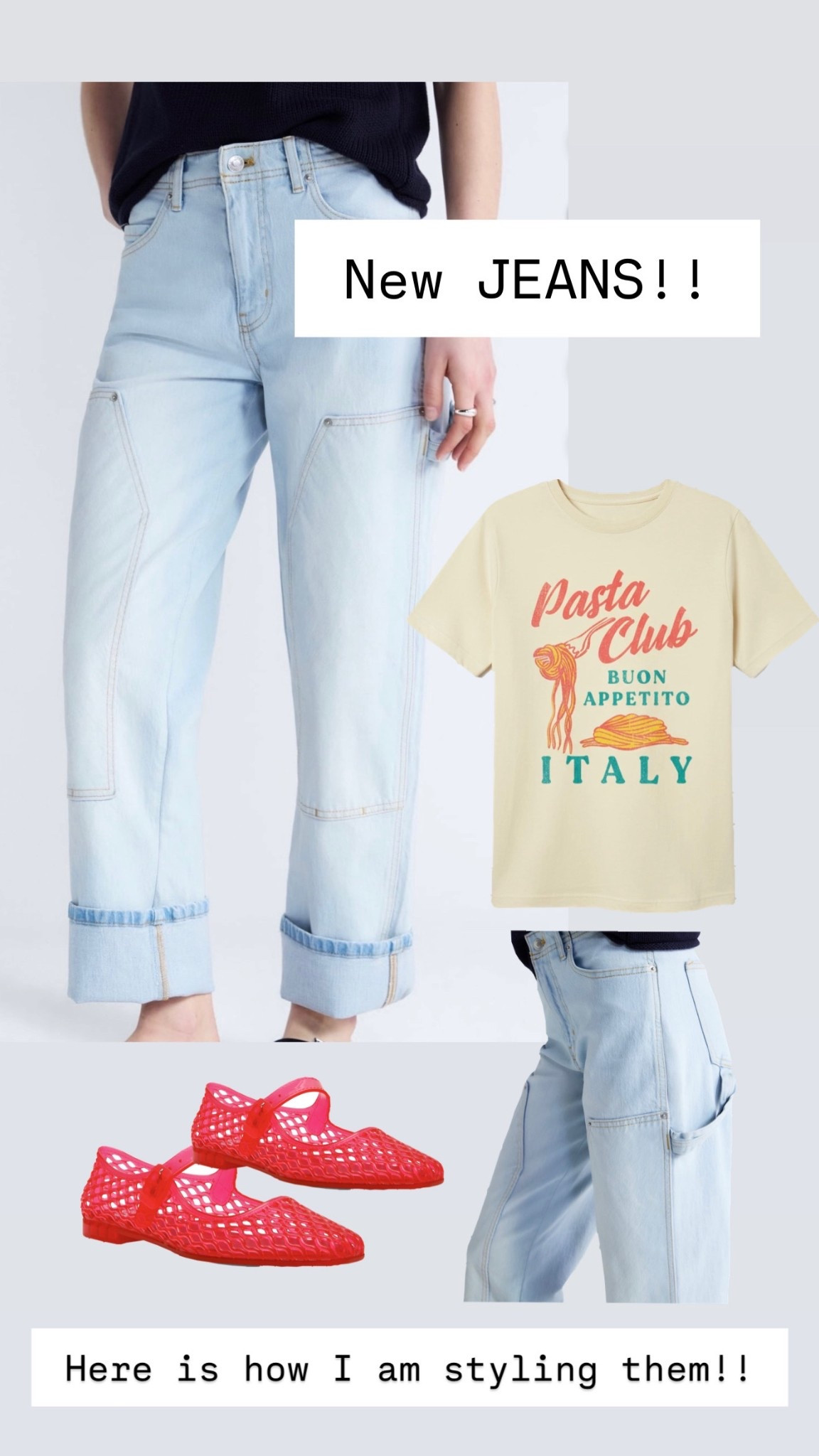 NEWWWW Walmart jeans $30! So cute styles with jellies and a cute graphic tee  