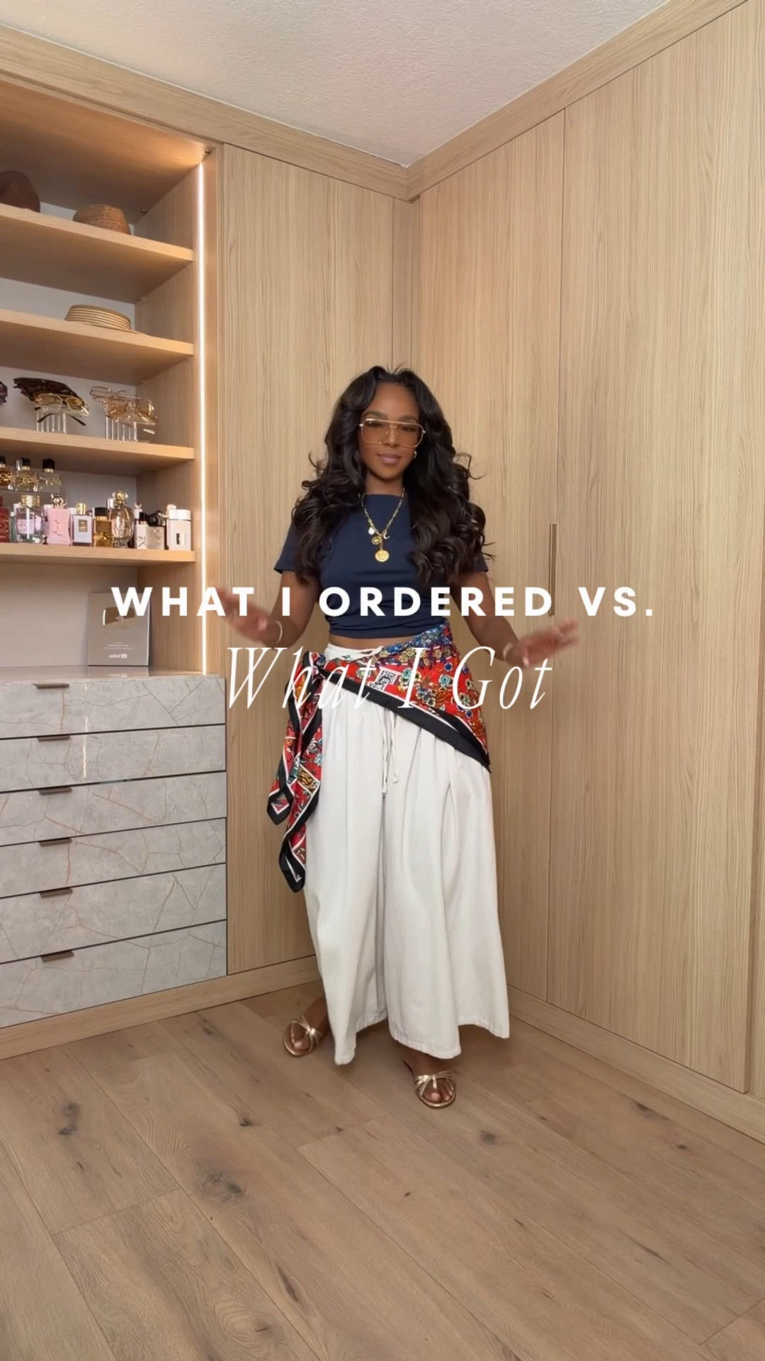 Hi Babes! 🛍️✨

What I ordered vs. what I got… and this one did NOT disappoint! 🤍 The quality, fit, and styling possibilities are even better in person. I love finding pieces that actually live up to the photos!

✨ Fit Details:
• Wearing a size Small
• True to size
• Navy fitted tee
• Flowy white wide-leg pants
• Printed scarf styled at the waist (can also be worn as a top, bag accessory, or neck scarf)
• Easy to mix and match

☀️ Where to Wear:
• Brunch
• Vacation
• Casual date night
• Weekend errands
• Lunch with friends
• Travel days

✨ Style Tip:
The scarf is the statement piece! Wear it around your waist, as a top, or tie it onto your favorite handbag for multiple looks.

Everything is linked below!

xx, Kira | IG: KirasFashionFinds

Measurements:
Kira: 5'4" | Size Small | 140 lbs