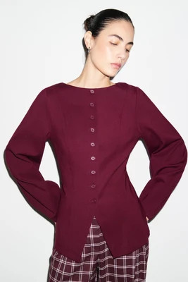 Bonnie Ponte Waisted Blazer, OXBLOOD / UK 6 | ALIGNE UK & EU