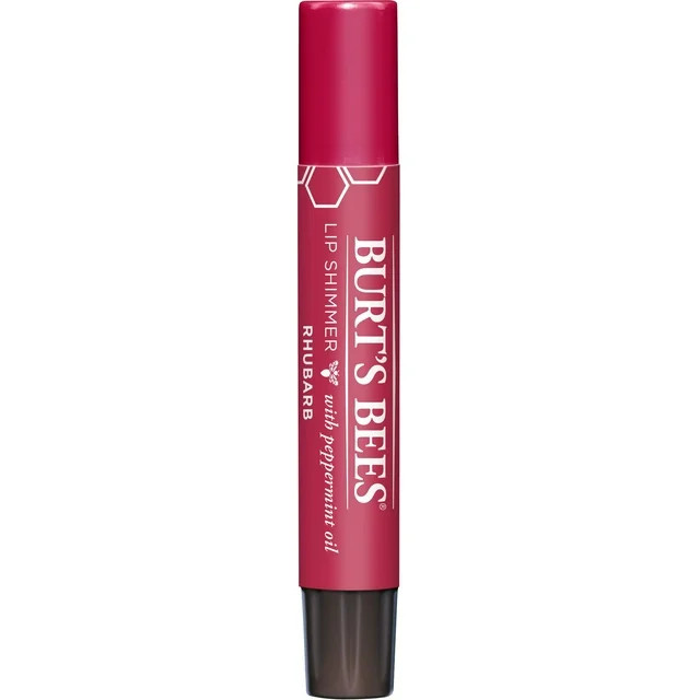 Burt's Bees 100% Natural Moisturizing Lip Shimmer, Rhubarb, 1 Tube | Walmart (US)