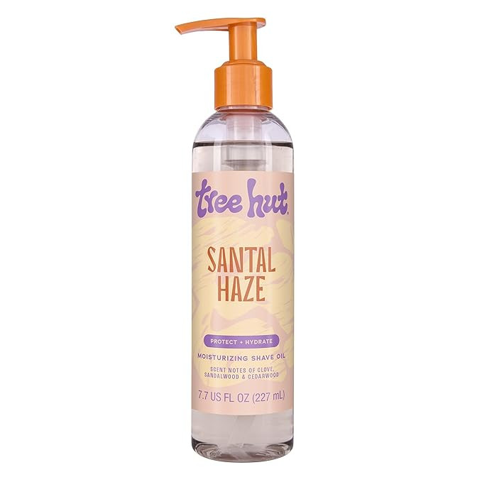 Tree Hut Santal Haze Moisturizing Shave Oil, Gel-to-Oil Formula, Ultra Hydrating Barrier for a Cl... | Amazon (US)