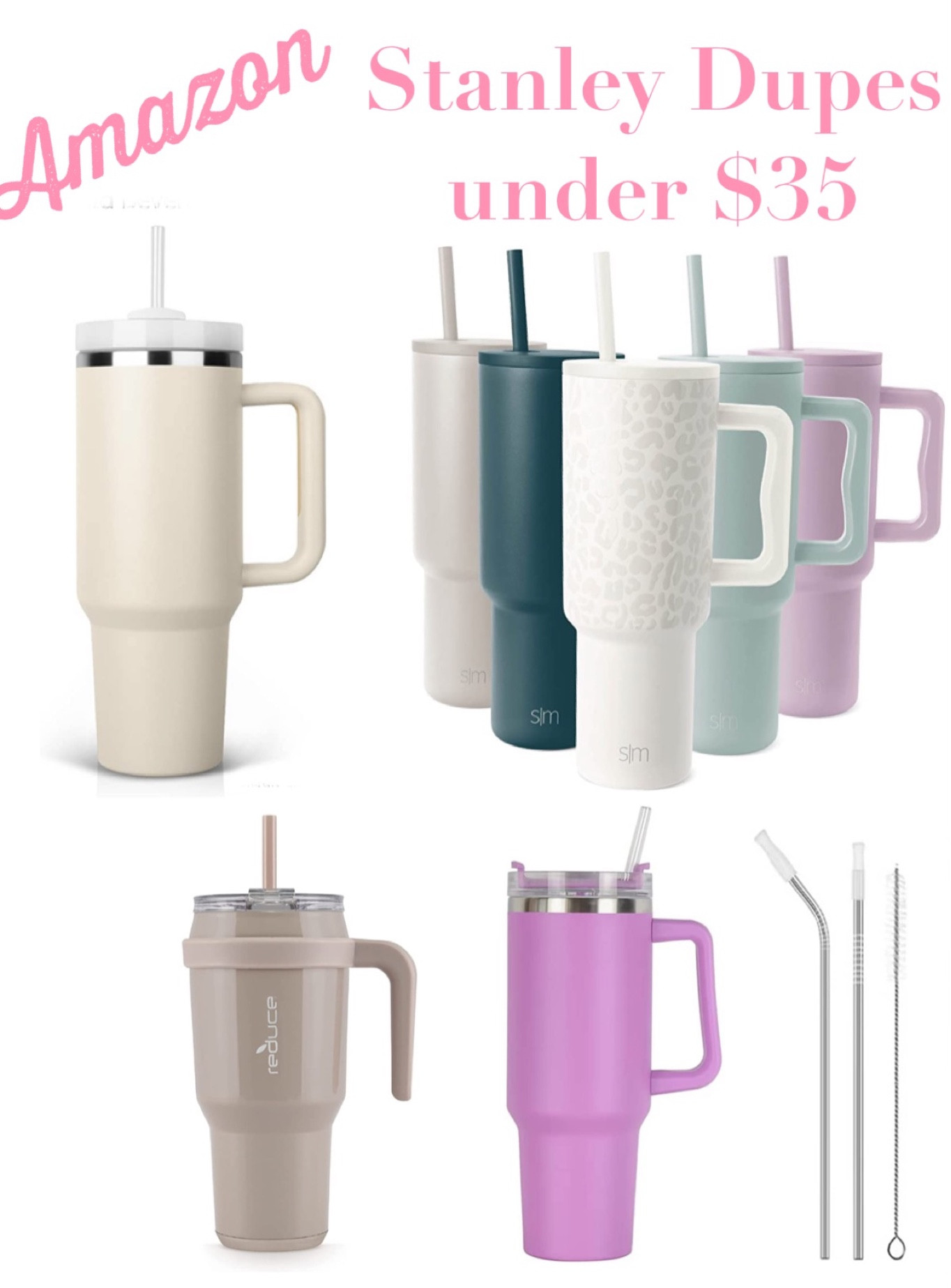 Amazon Stanley tumbler dupes under $35

Amazon prime. Yeti. Stanley cup. Stanely cup on sale. Amazon Stanely. Stanley tumbler. Cup with handle. Stanley 40 oz cup. 40 oz tumbler with handle. Stanely for less. Stanley dupe. Slim. Reduce tumbler. Stainless steel mug. Amazon finds. Gifts for her. Bridal shower. Birthday gift for her. Birthday present. Mother’s Day. Easter basket stuffers for teens. Teen Easter basket  

#LTKsalealert #LTKunder50 #LTKGiftGuide