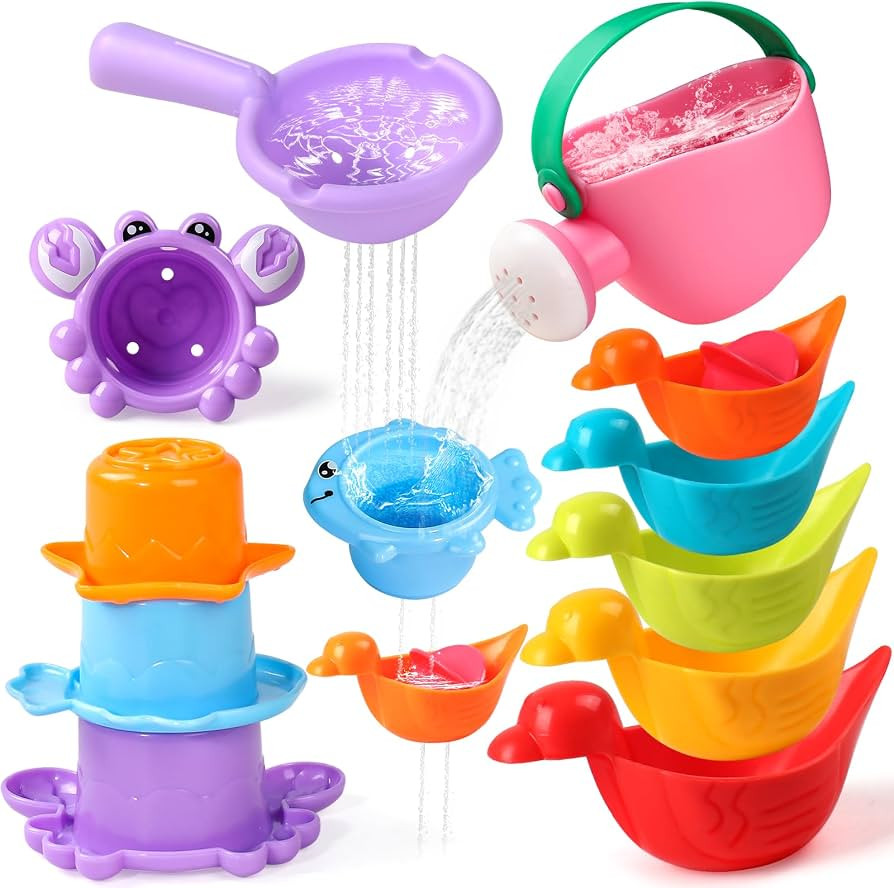 Badewannenspielzeug Badespielzeug Baby ab 1 2 3 4 Jahr Wasserspielzeug Badewannen Spielzeug Kinde... | Amazon (DE)