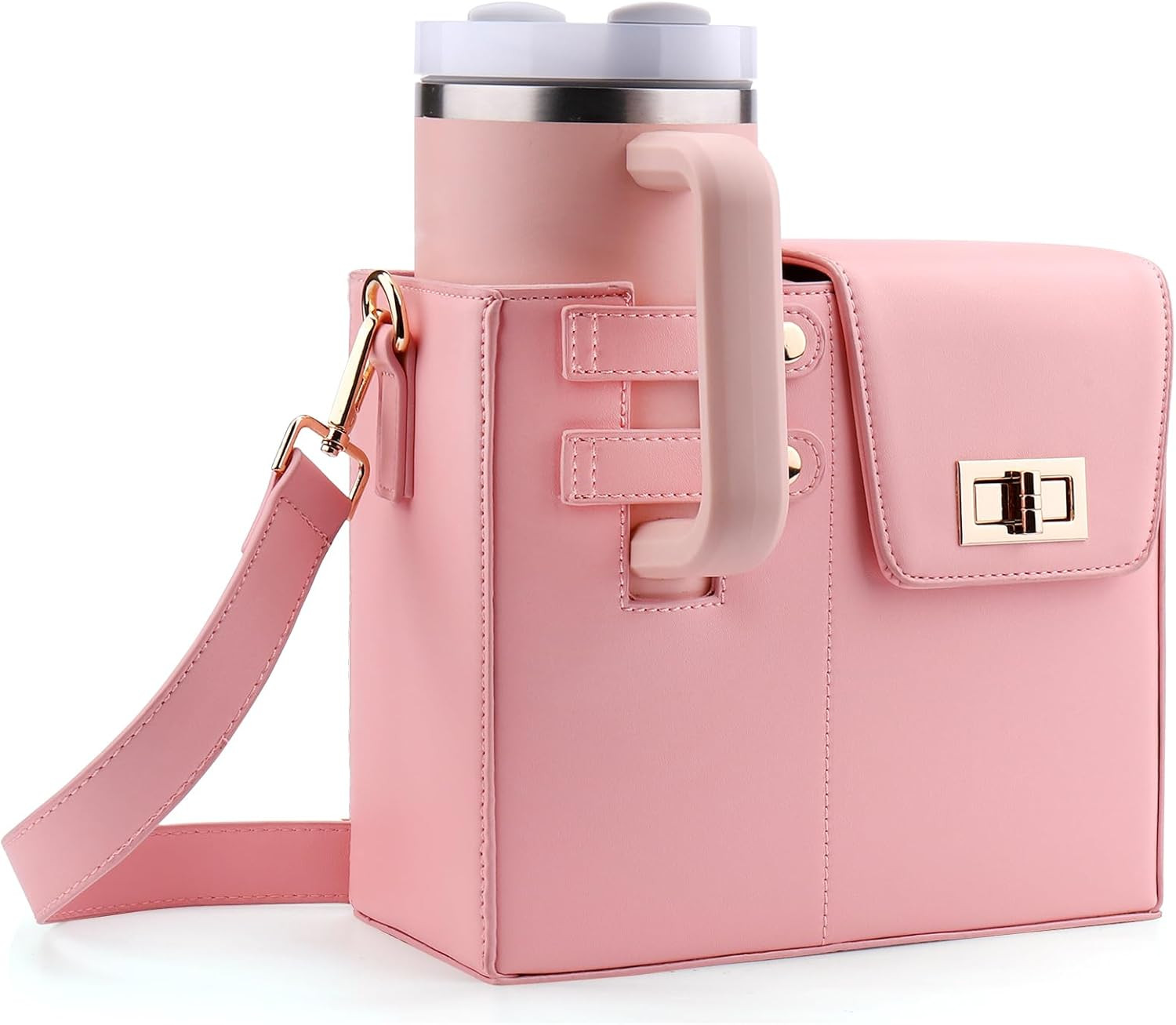 BABORUI Crossbody Cup Holder Bag Compatible with Stanley/Owala/Hydro Flask/YETI/Coffee Cups and O... | Amazon (US)
