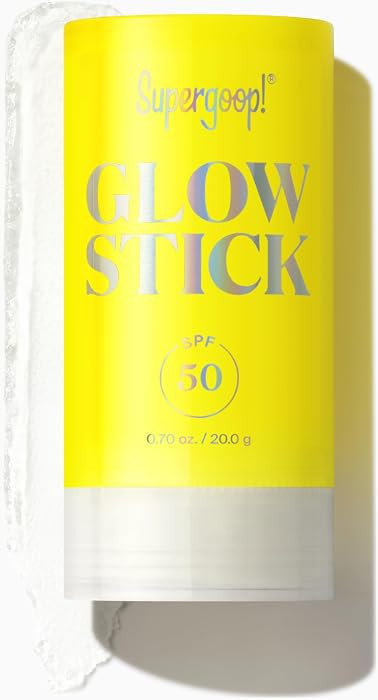Supergoop! Glow Stick, SPF 50 PA++++ Dry Oil Sunscreen Stick for Face & Body - Brightens & Hydrat... | Amazon (US)
