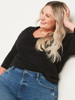 EveryWear V-Neck Long-Sleeve T-Shirt for Women | Old Navy (US)