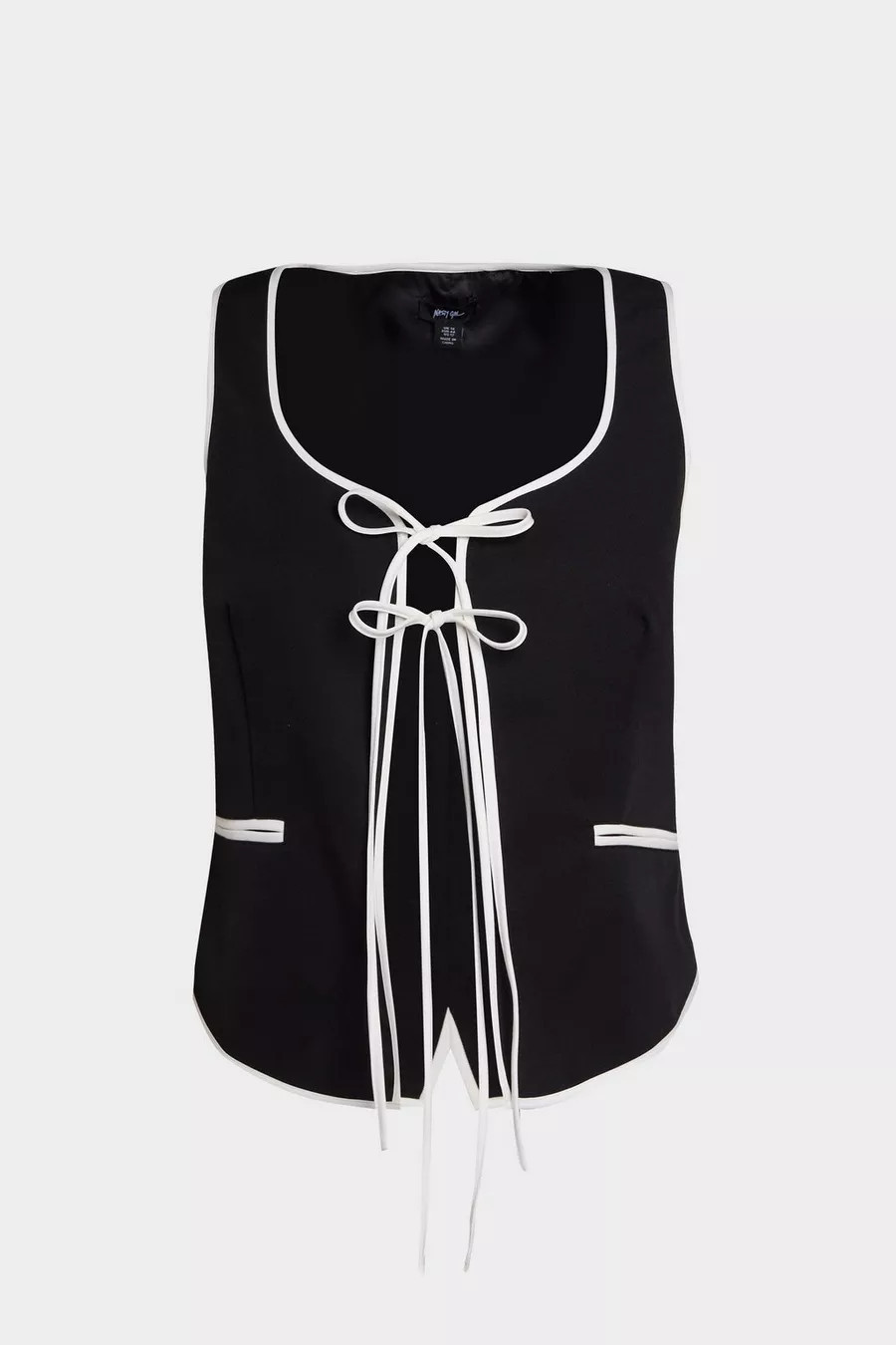 Plus Tailored Contrast Piped Vest | Nasty Gal US