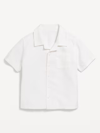 Linen-Blend Pocket Shirt for Toddler Boys | Old Navy (US)