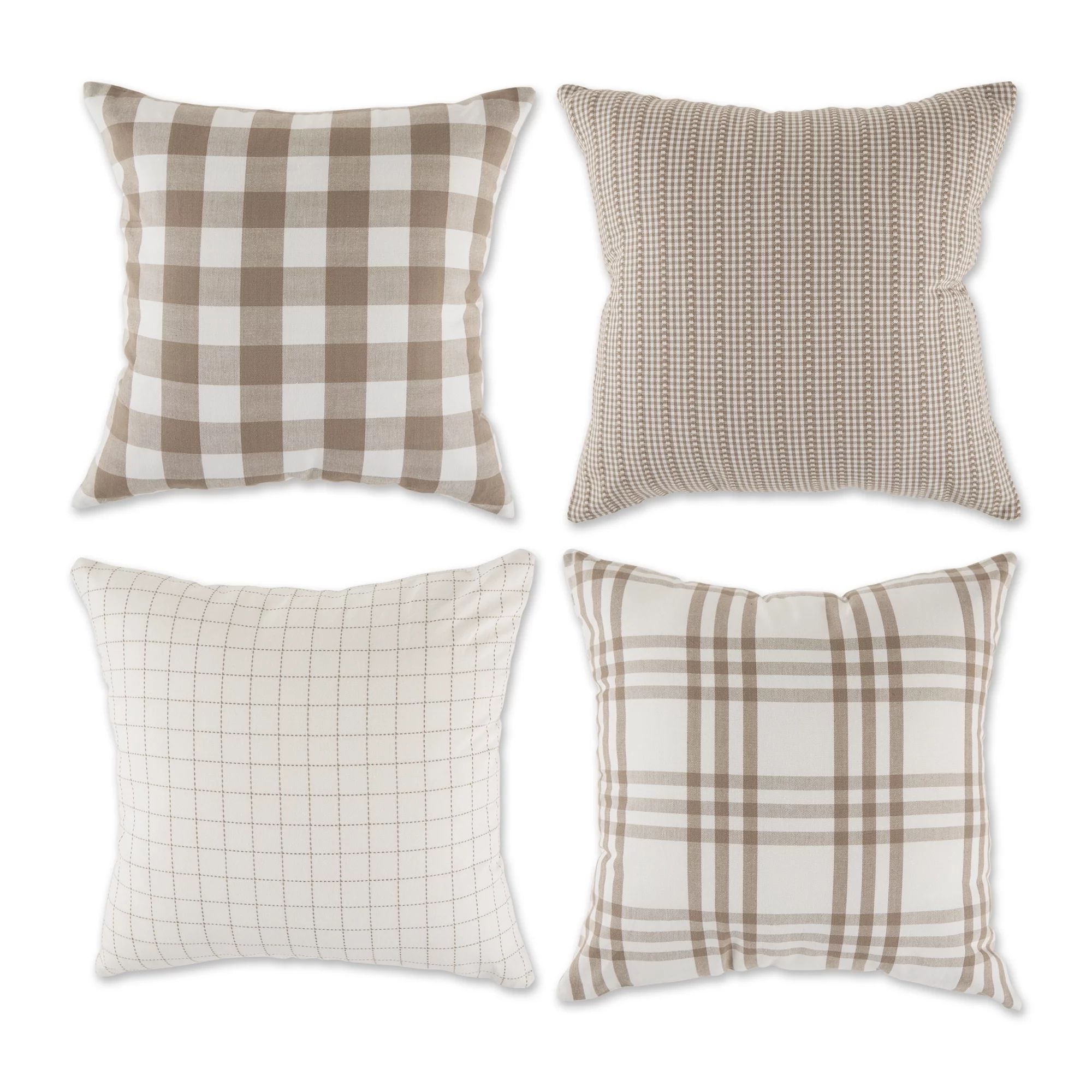 DII Asst Stone Farmhouse Pillow Covers 18 x 18 Inch, 4 Pieces | Walmart (US)
