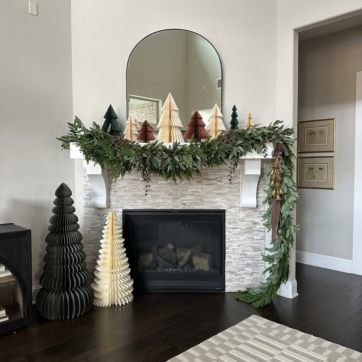 The completed holiday mantel look! I love the earthy feel it gives my living space!

#LTKHome #LTKHoliday #LTKSeasonal