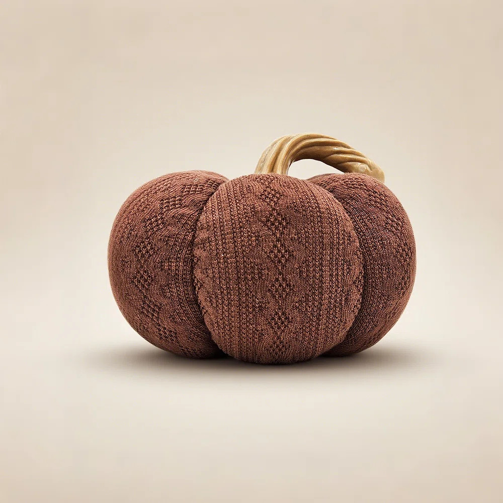 Dark Brown Pumpkin Ornament For Holiday Set Of 2 | Wayfair North America