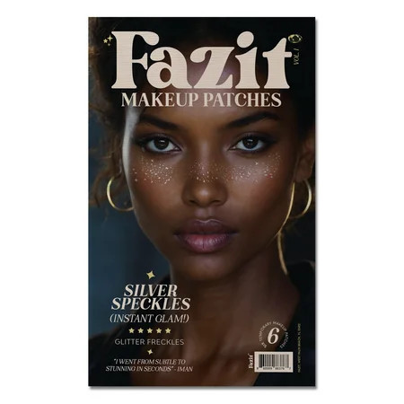 Fazit Glitter Freckle Makeup Patches, Silver Speckles, 6 Count | Walmart (US)