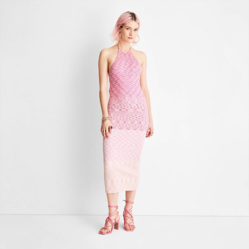 Women's Ombre Halter Tie Neck Midi Knit Dress - Future Collective™ with Alani Noelle | Target
