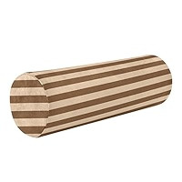 DOMIKING Stripe Brown Print Cervical Neck Roll Pillow Memory Foam Cylinder Bolster Pillow with Re... | Amazon (US)