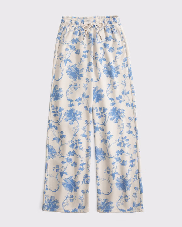 High Rise Sunday Wide Leg Sweatpant | Abercrombie & Fitch (US)